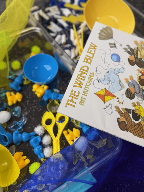 A child trying a new sensory activity